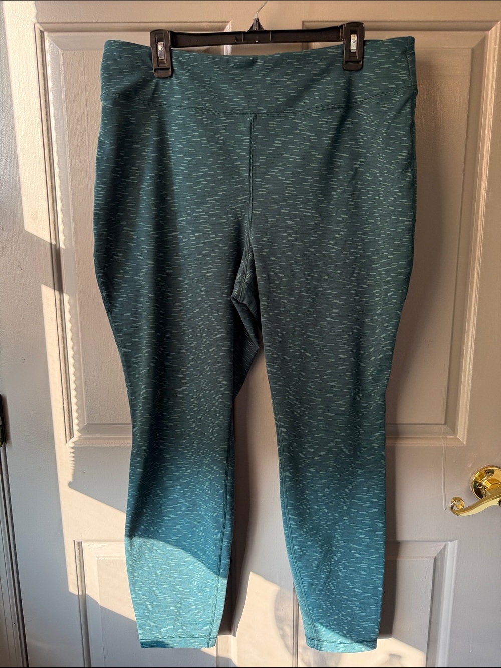 Duluth Trading Co Teal Marled Active Leggings